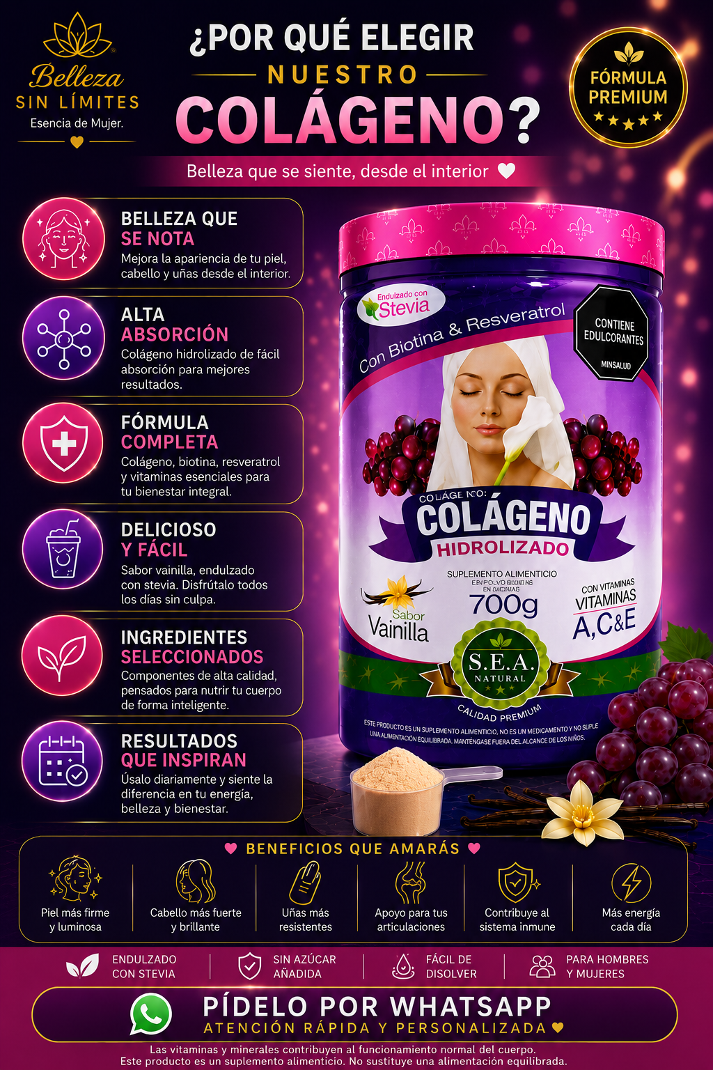Por qué elegir nuestro colágeno - fórmula premium