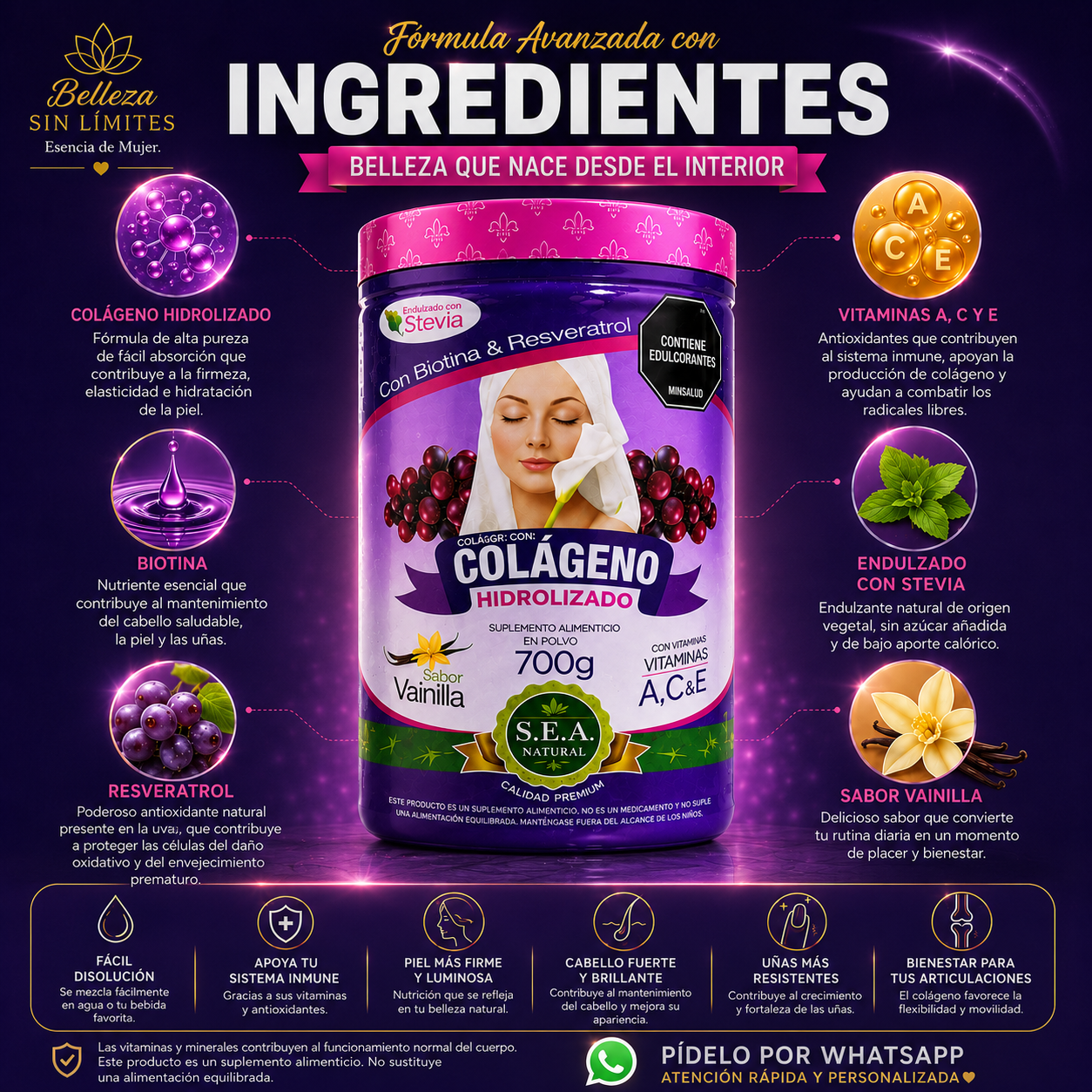 Ingredientes del colágeno hidrolizado