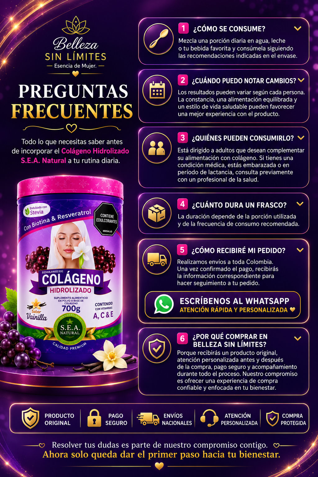 Preguntas frecuentes sobre el colágeno hidrolizado